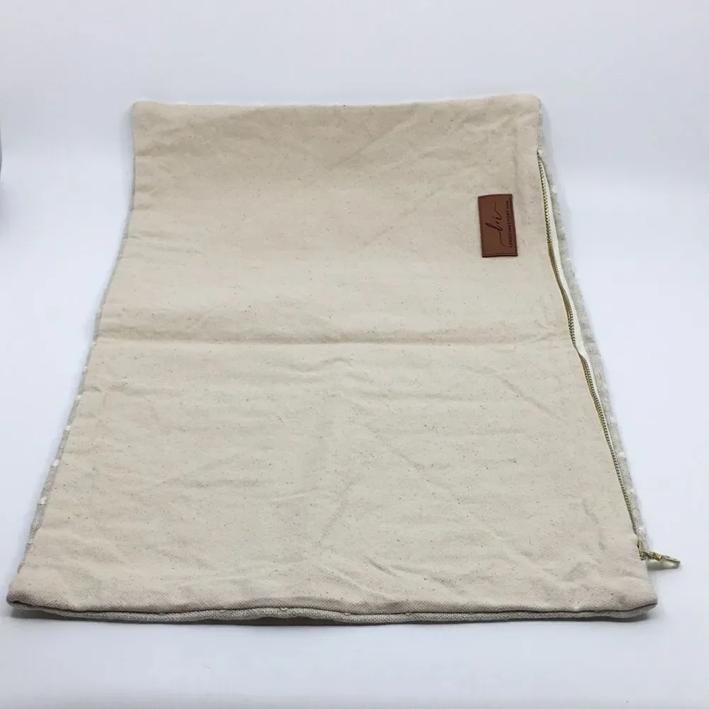 Linen & Ivory Loretta Swiss Dot Pillow Cover 12” x  18”